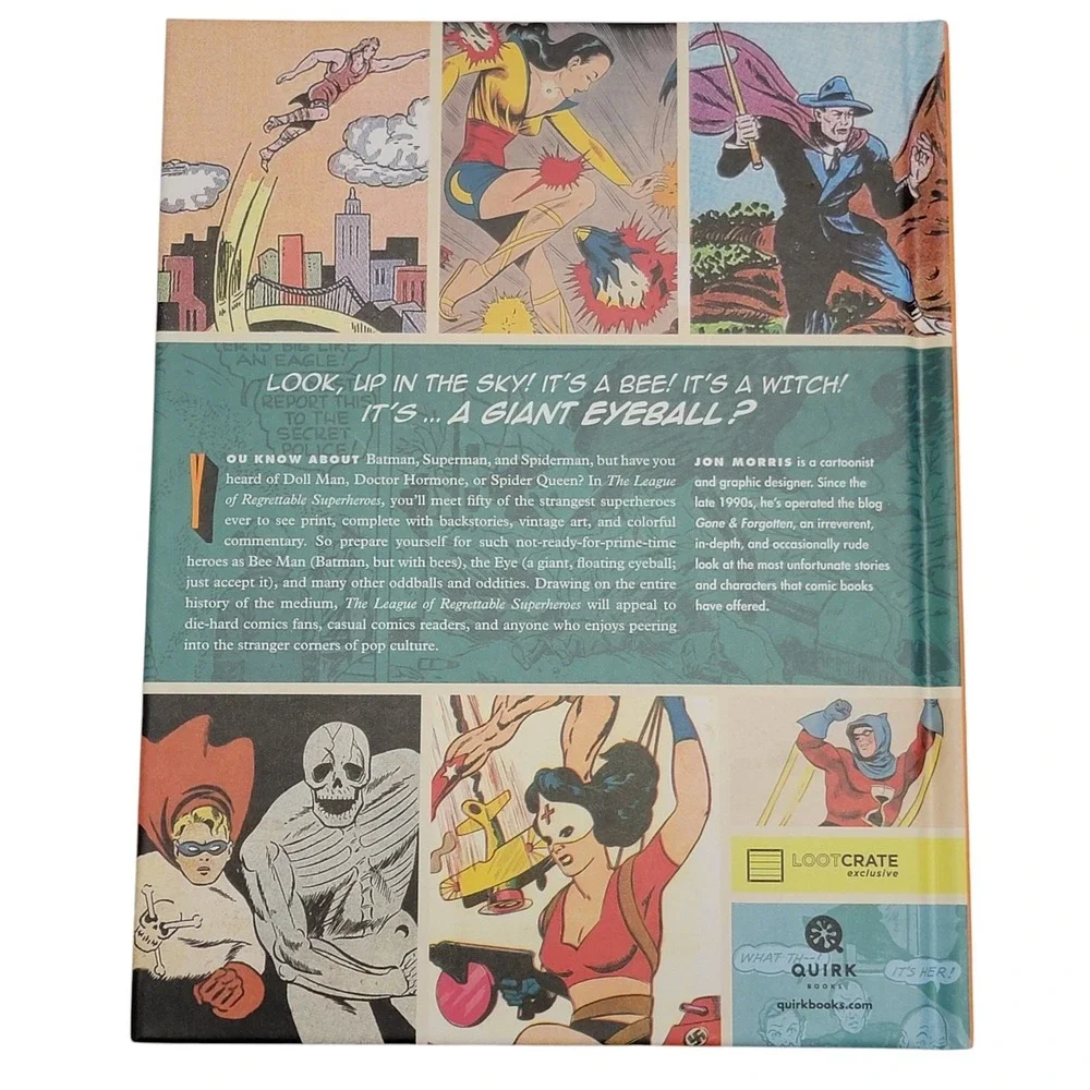 The League of Regrettable Superheroes Hardcover Book Jon Morris Comic History